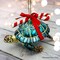 Nautical Gift Wrapped Sea Turtle Glass Christmas Ornament, Tropical Beach Holiday Decor